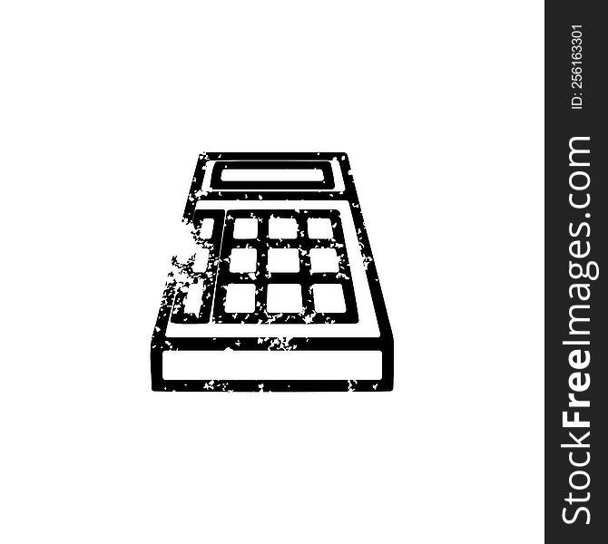 math calculator distressed icon symbol