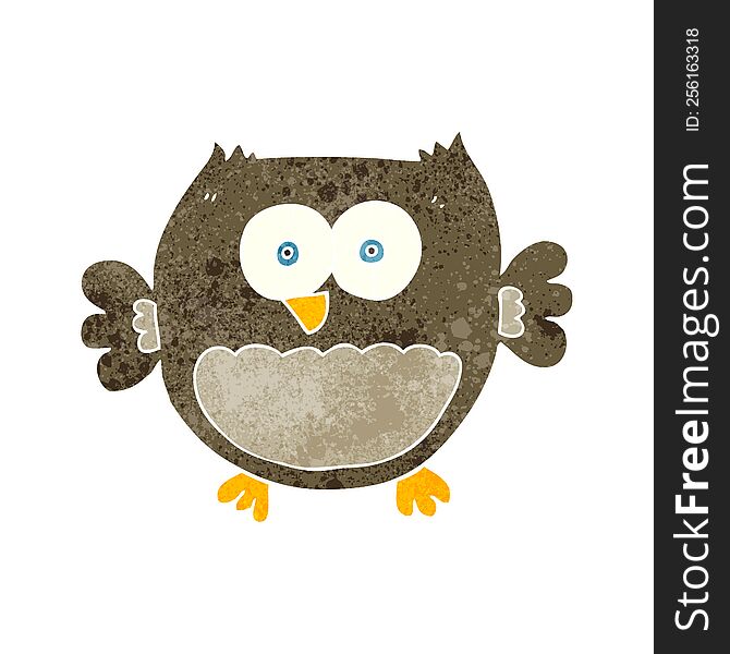 Retro Cartoon Owl