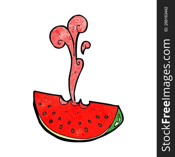 cartoon juicy squirting watermelon. cartoon juicy squirting watermelon
