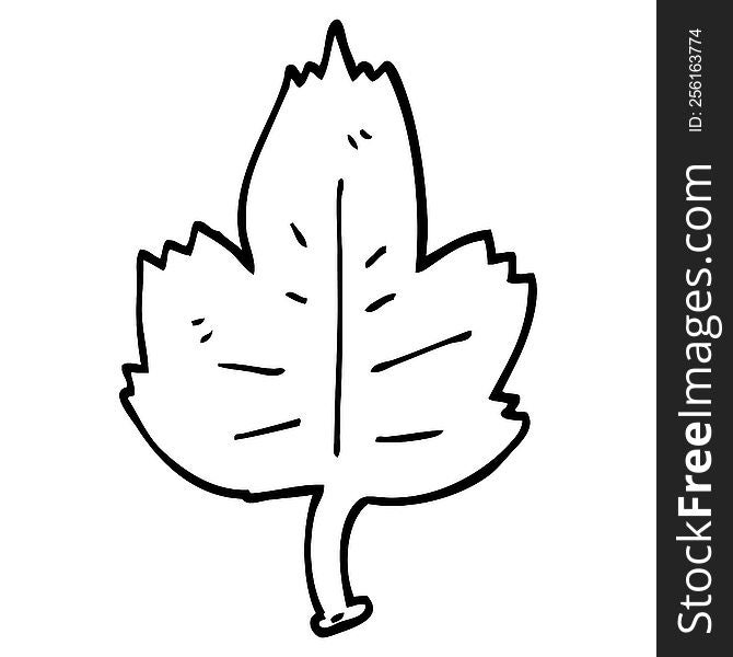 line drawing cartoon leaf