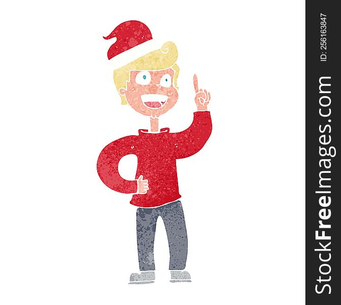 Cartoon Man Ready For Christmas