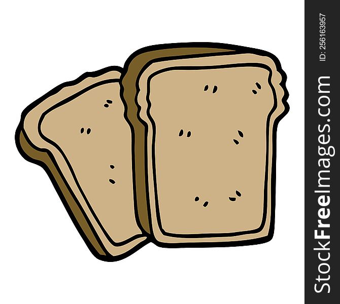 cartoon doodle toast