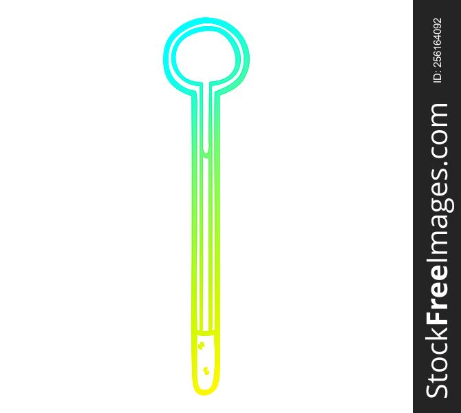 cold gradient line drawing of a thermometer