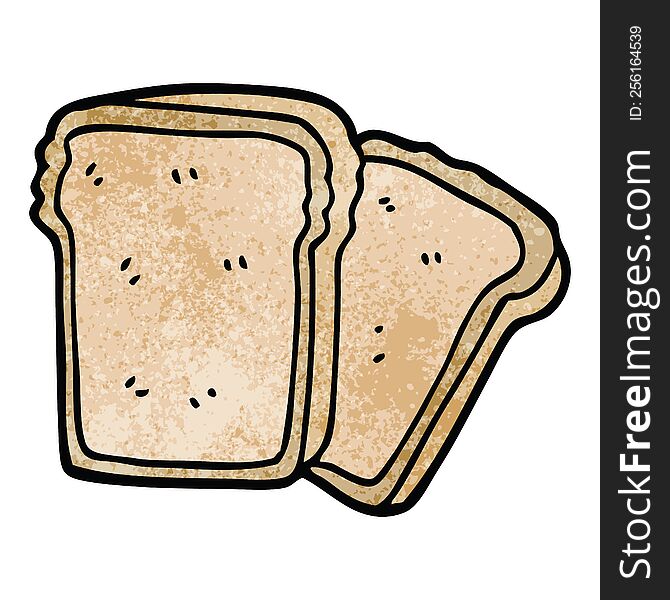 Cartoon Doodle Slices Of Bread