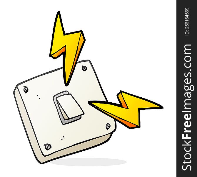 Cartoon Sparking Electric Light Switch