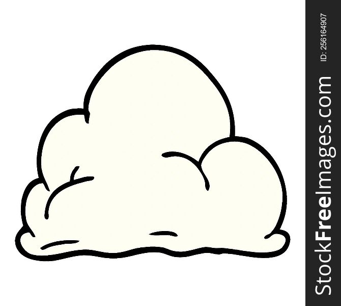 cartoon doodle fluffy white clouds
