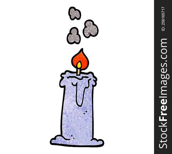 Cartoon Doodle Lit Candle