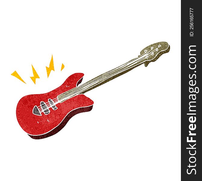 Retro Cartoon Electric Guitar