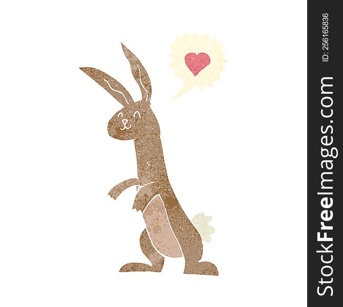 cartoon rabbit in love