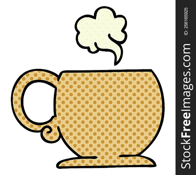 comic book style quirky cartoon hot drink. comic book style quirky cartoon hot drink