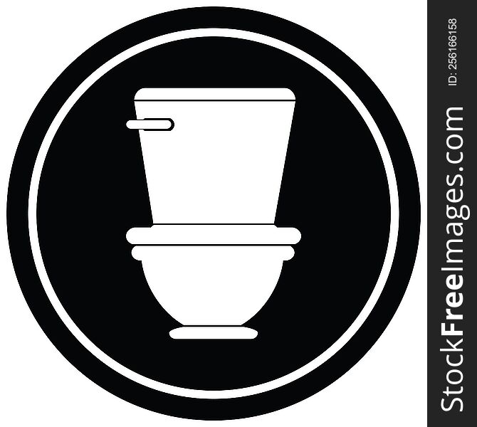 toilet circular symbol vector illustration