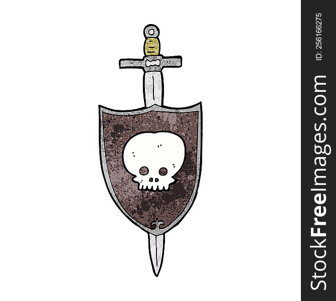 cartoon sword and shield