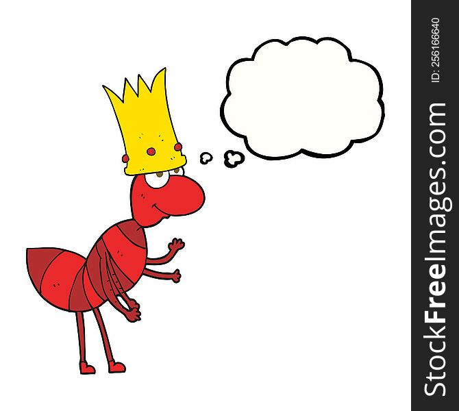 thought bubble cartoon ant queen