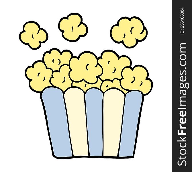 Cartoon Doodle Popcorn