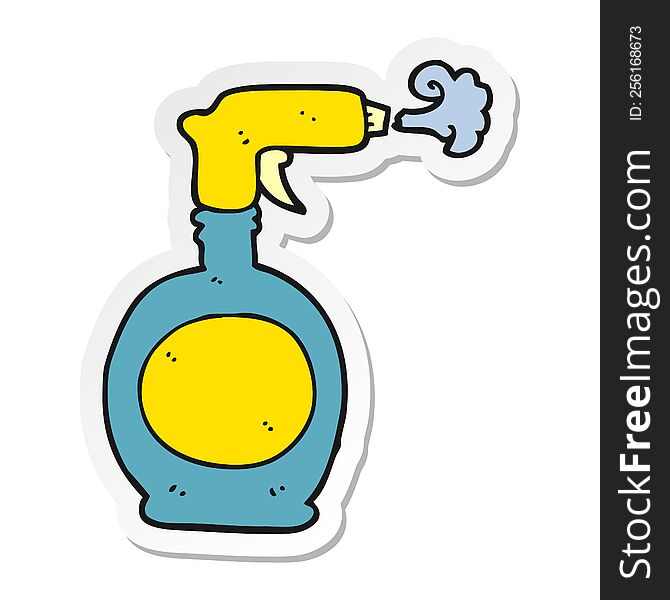 sticker of a cartoon spray bottle