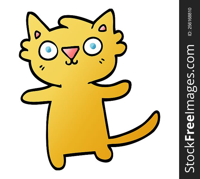 vector gradient illustration cartoon cat