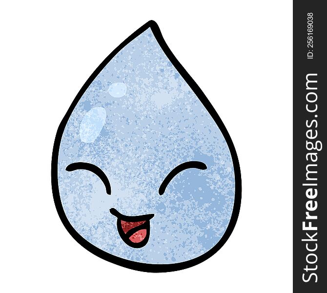 cartoon doodle rain drop