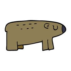 Cartoon Doodle Of A Sleepy Bear Stock Images