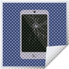 Cracked Screen Cell Phone Graphic Square Sticker Stock Photos Cracked Screen Cell Phone Graphic Square Sticker Stock Photos