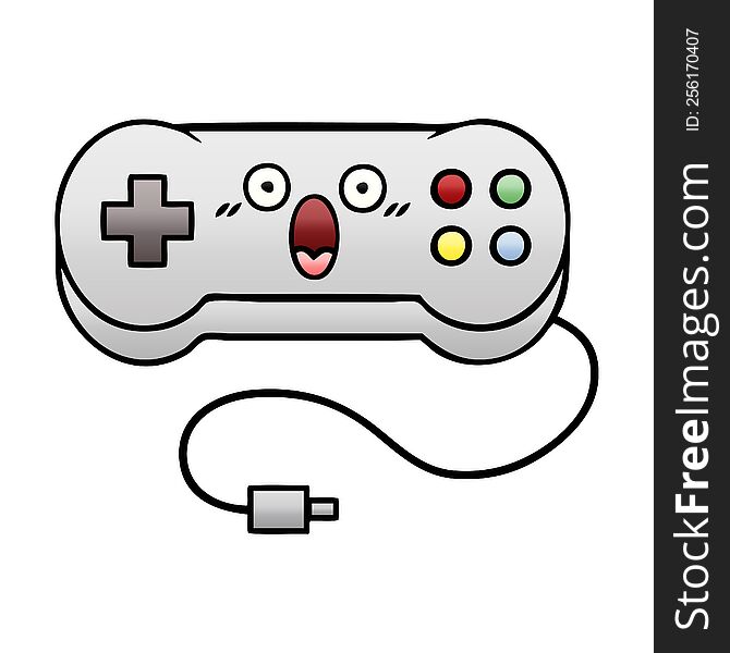 gradient shaded cartoon of a game controller