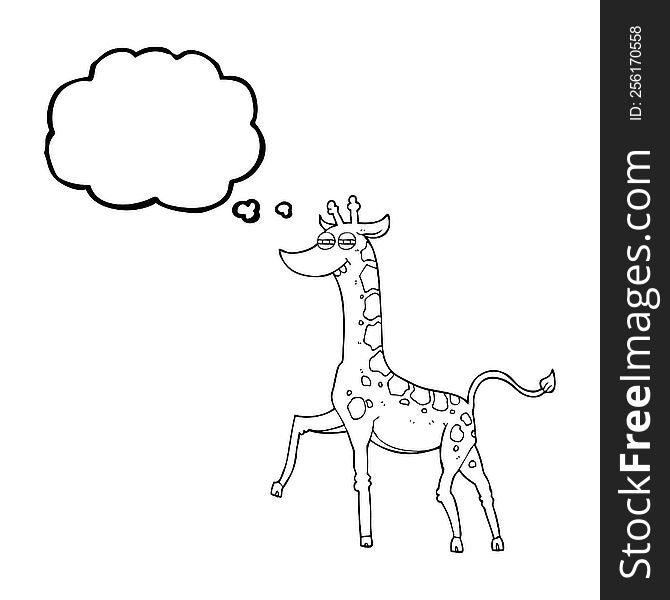 Thought Bubble Cartoon Giraffe