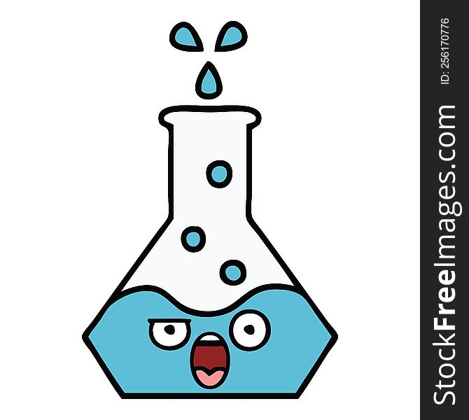 Cute Cartoon Science Beaker