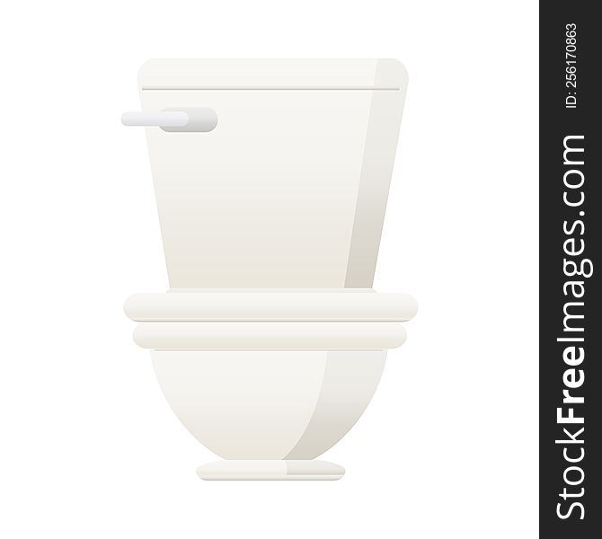 Flat colour illustration of a toilet