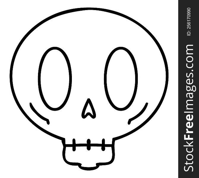 Cartoon Spooky Skull