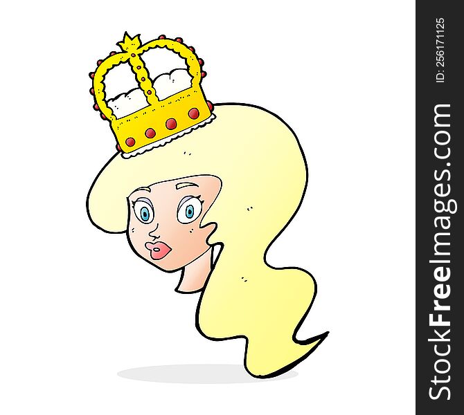 Cartoon Person Wearing Crown