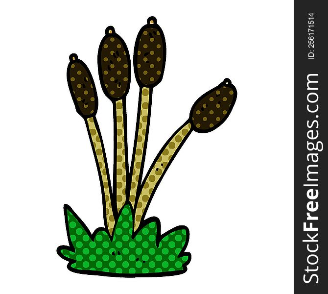 cartoon doodle bed of reeds