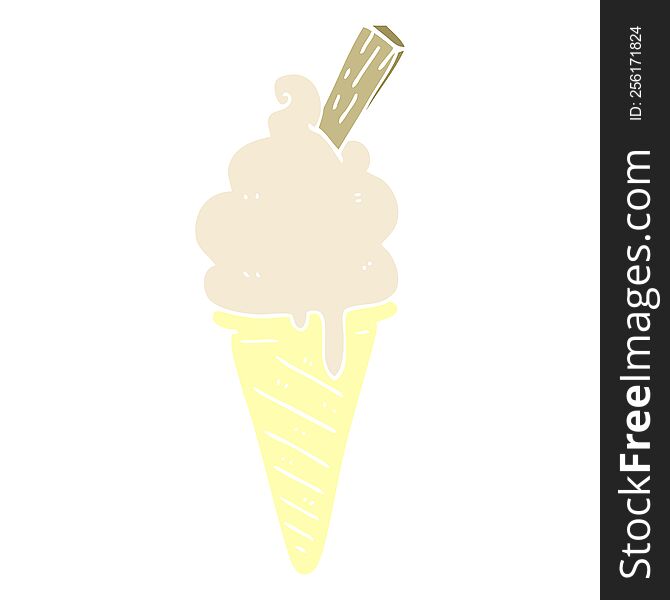 cartoon doodle ice cream