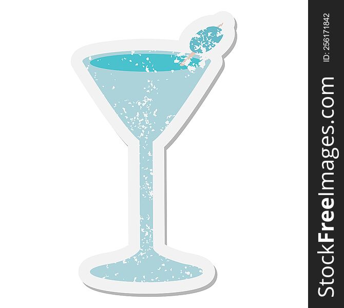 cocktail glass grunge sticker