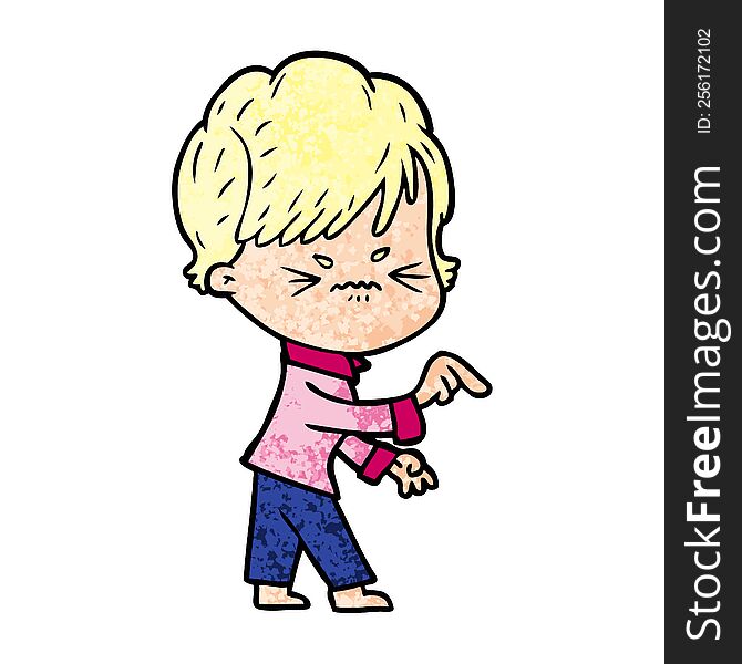 cartoon frustrated woman. cartoon frustrated woman