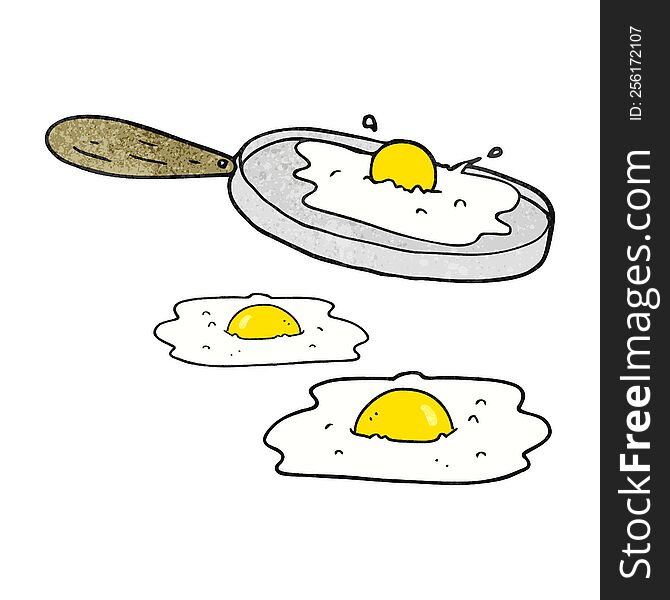 freehand drawn texture cartoon fried eggs