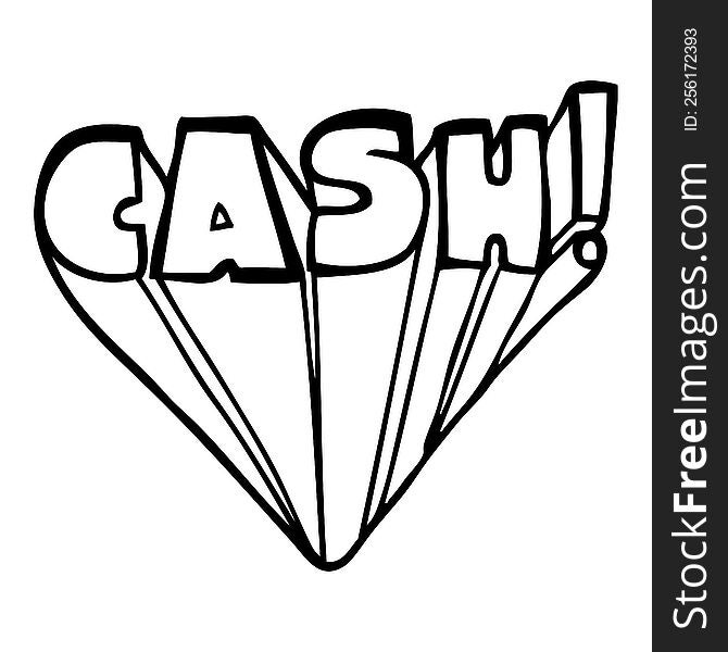 cartoon word cash