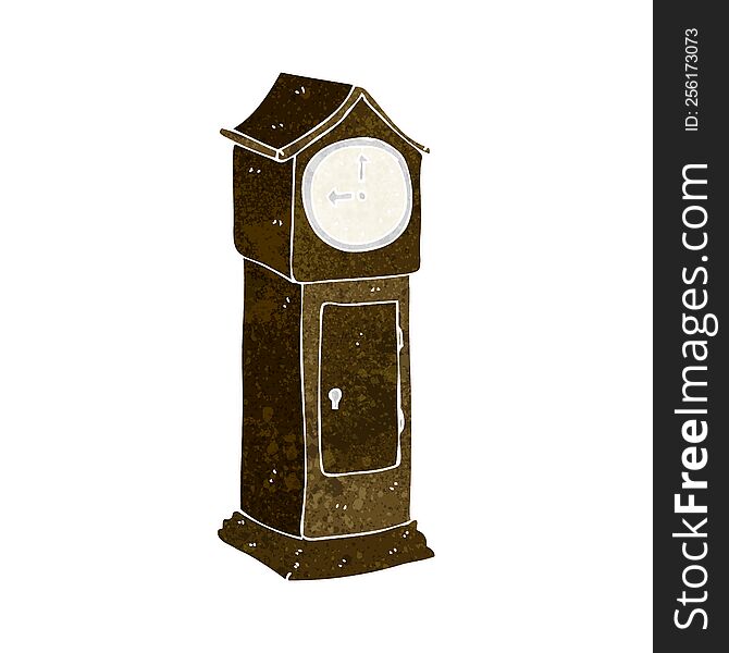 cartoon grandfather clock