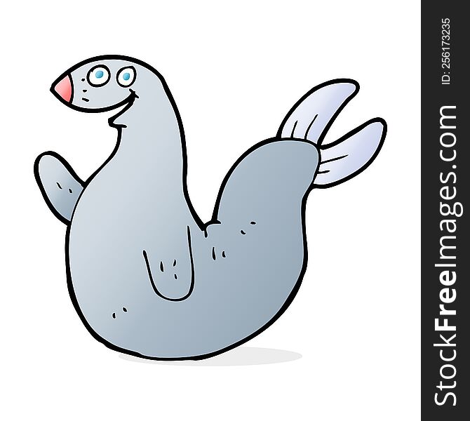 cartoon happy seal