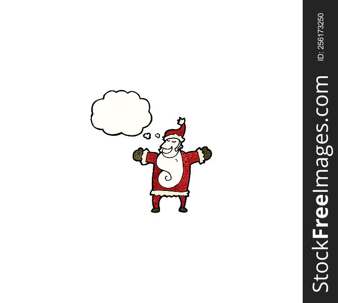 Santa Claus With Thought Bubble