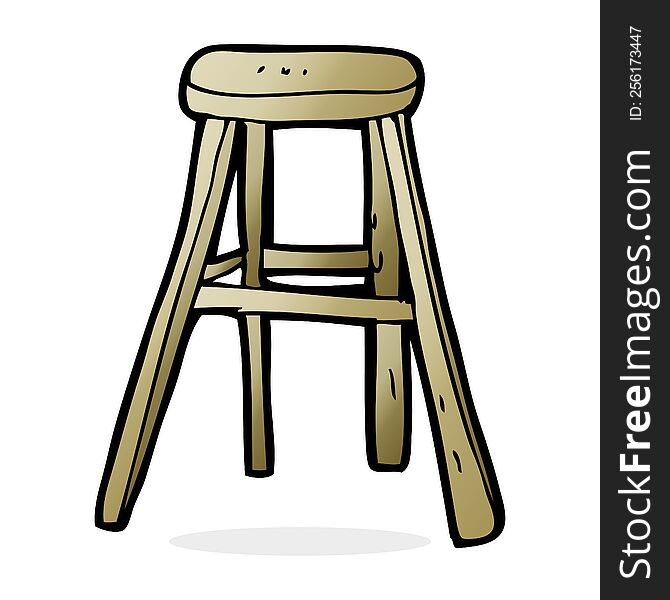 cartoon wooden stool