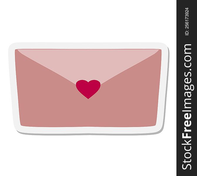 sealed love letter sticker