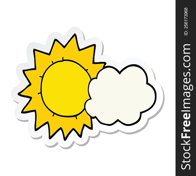 Sticker Of A Cartoon Weather