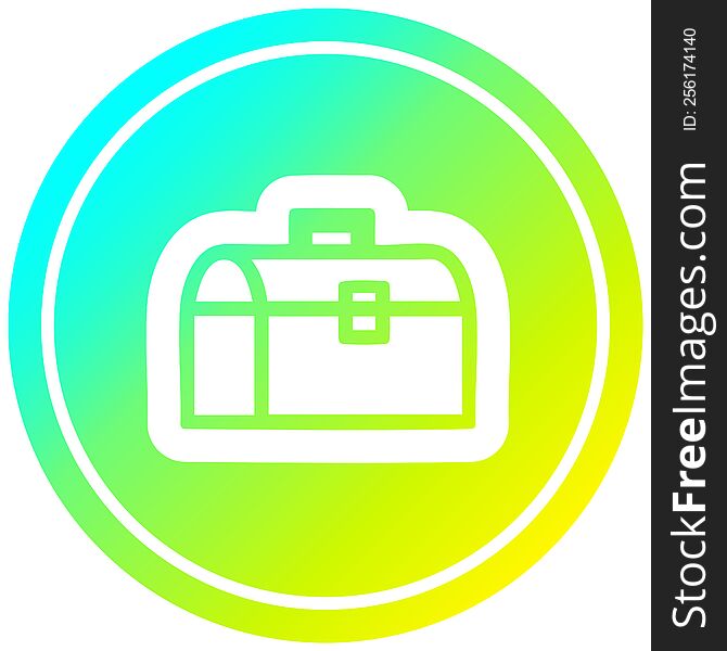 tool box circular icon with cool gradient finish. tool box circular icon with cool gradient finish