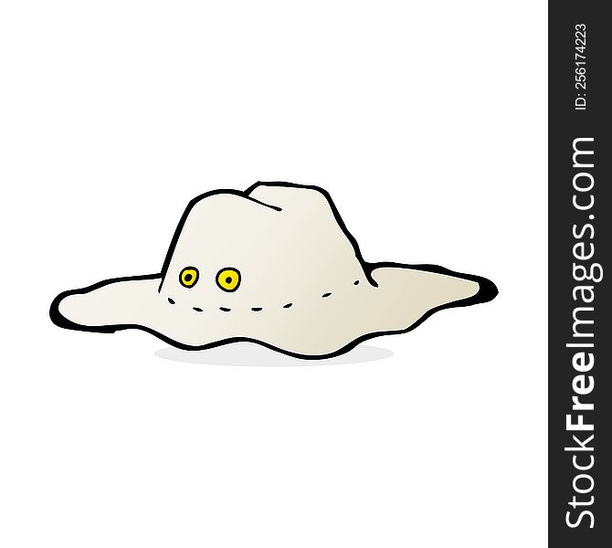 Cartoon Old Australian Hat