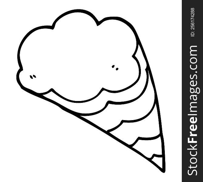line drawing cartoon decorative cloud element