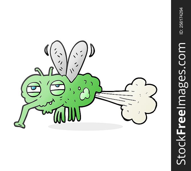 Cartoon Gross Farting Fly