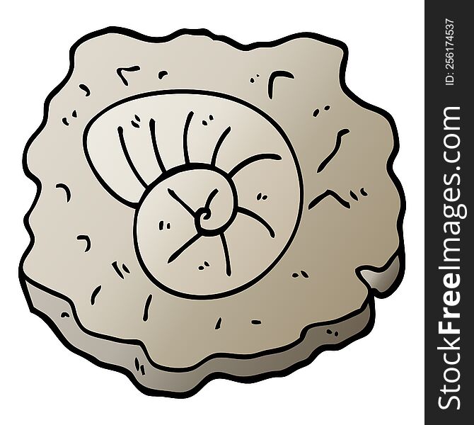 vector gradient illustration cartoon ancient fossil