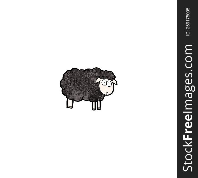 cartoon black sheep