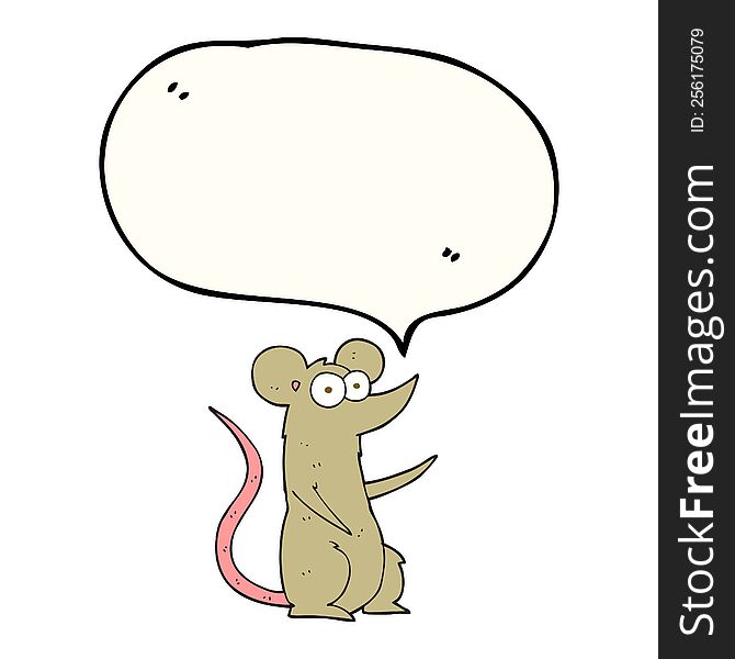 Speech Bubble Cartoon Mouse In Love
