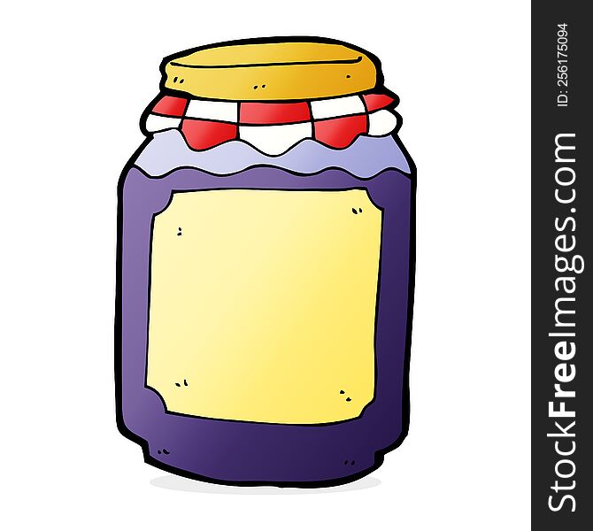 Cartoon Jar Of Jam