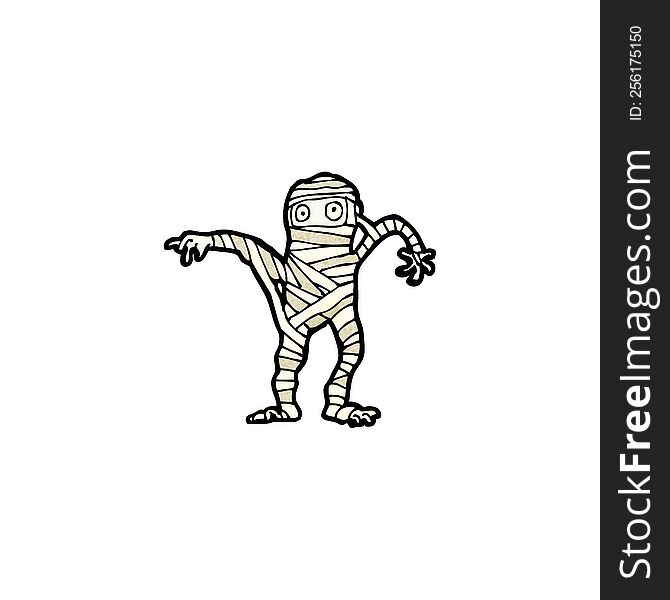 cartoon halloween mummy